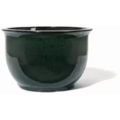 Kirschke Pflanzgefäß Mandarin Ming Ø 20 Cm X 17 Cm Leaf Green