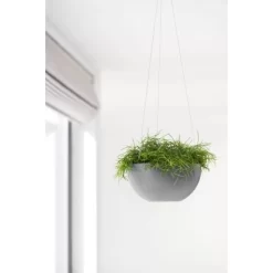 Ecopots Pflanztopf Brussels Hängend Grau 26,5 Cm X 13 Cm -Schwingen Sie Ihre Topfpflanzen. 0 HangingBrussels27Grey 90
