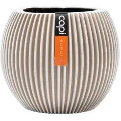 Capi Pflanztopf Groove Kugel Elfenbein 30 Cm X 25 Cm