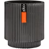 Capi Pflanztopf Groove Zylinder Schwarz 19 Cm X 21 Cm