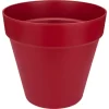 Elho Blumentopf Loft Urban Mit Rollen Ø 40 Cm X 35 Cm Cranberry Rot