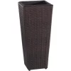Gartenfreude Pflanzkübel Polyrattan Konisch 28 Cm X 28 Cm Bicolor Braun