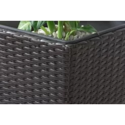 Gartenfreude Pflanzkübel Polyrattan Konisch 28 Cm X 28 Cm Bicolor Braun -Schwingen Sie Ihre Topfpflanzen. 159773 4655 pt01