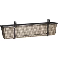 Gartenfreude Balkonkasten 80 Cm X 19 Cm Naturfarben Mit Bewässerungssystem -Schwingen Sie Ihre Topfpflanzen. 159811 4655 5