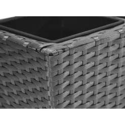 Gartenfreude Balkonkasten Polyrattan Inkl. Aufhängung 47 Cm X 17 Cm Grau 2 Stück -Schwingen Sie Ihre Topfpflanzen. 159823 4655 3