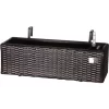 Gartenfreude Balkonkasten Polyrattan Eckig 60 Cm X 19 Cm Bicolour Braun