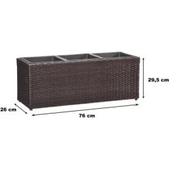 Gartenfreude Pflanzkübel Polyrattan 76 Cm X 26 Cm Bicolour Braun -Schwingen Sie Ihre Topfpflanzen. 160100 4655 3