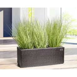 Gartenfreude Pflanzkübel Polyrattan 76 Cm X 26 Cm Bicolour Braun -Schwingen Sie Ihre Topfpflanzen. 160100 4655 4