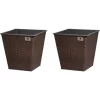 Gartenfreude Pflanzkübel Polyrattan Konisch 32 Cm X 32 Cm Bicolour Braun 2er-Set