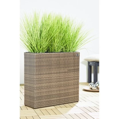 Gartenfreude Raumteiler Pflanzkübel Polyrattan 76 Cm X 26 Cm Cappuccino 2 Gartenfreude Raumteiler Pflanzkübel Polyrattan 76 Cm X 26 Cm Cappuccino – Bild 2
