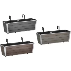 Gartenfreude Balkonkasten WPC 60,5 Cm X 19,5 Cm Anthrazit 5 Gartenfreude Balkonkasten WPC 60,5 Cm X 19,5 Cm Anthrazit -Schwingen Sie Ihre Topfpflanzen. 160328 4655 pt03