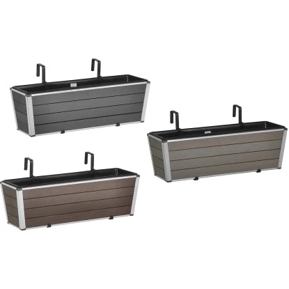 Gartenfreude Balkonkasten WPC 60,5 Cm X 19,5 Cm Anthrazit 3 Gartenfreude Balkonkasten WPC 60,5 Cm X 19,5 Cm Anthrazit – Bild 3