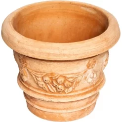 Pflanztopf Sina Ø 38 Cm X 30 Cm Mit Girlanden Terrakotta