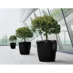 Lechuza Pflanzgefäß Classico Premium Ø 60 Cm X 56 Cm Schwarz Hochglanz -Schwingen Sie Ihre Topfpflanzen. 261152 4186 3