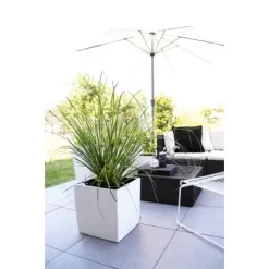 Lechuza Pflanzgefäß Cube Premium 30 Cm X 30 Cm Weiß Hochglanz -Schwingen Sie Ihre Topfpflanzen. 261547 4186 5