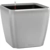 Lechuza Pflanzgefäß Quadro Premium LS 22 Cm X 22 Cm X 21 Cm Silber Metallic