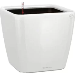 Lechuza Pflanzgefäß Quadro Premium LS 50 Cm X 50 Cm X 47 CmWeiß Hochglanz