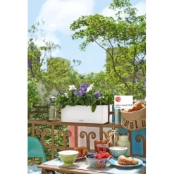 Lechuza Pflanzgefäß Cube Color Triple 40 Cm X 14 Cm X 14 Cm Weiß -Schwingen Sie Ihre Topfpflanzen. 262620 4186 4