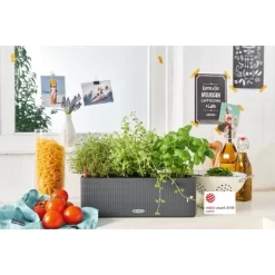 Lechuza Pflanzgefäß Cube Color Triple 40 Cm X 14 Cm X 14 Cm Schiefergrau -Schwingen Sie Ihre Topfpflanzen. 262642 4186 4