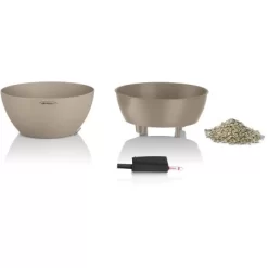 Lechuza Pflanzgefäß Cubeto Stone 40 Sandbeige Ø 40 Cm -Schwingen Sie Ihre Topfpflanzen. 262682 4186 2