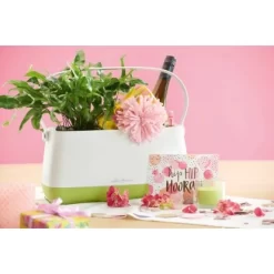 Lechuza Pflanzgefäß Yula Pflanztasche 38 Cm X 17 Cm X 33 Cm Weiß-Grün -Schwingen Sie Ihre Topfpflanzen. 262798 4186 3