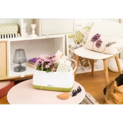 Lechuza Pflanzgefäß Yula Pflanztasche 38 Cm X 17 Cm X 33 Cm Weiß-Grün -Schwingen Sie Ihre Topfpflanzen. 262798 4186 4