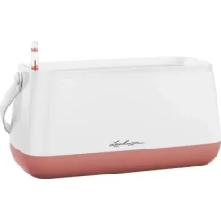 Lechuza Pflanzgefäß Yula Pflanztasche 38 Cm X 17 Cm X 33 Cm Weiß-Pearl Rose
