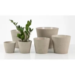 Scheurich Übertopf Roca 701 Ø 21 Cm Taupe Stone -Schwingen Sie Ihre Topfpflanzen. 2707891 2266 2