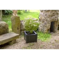 KHW Pflanzkasten Quadratisch Anthrazit -Schwingen Sie Ihre Topfpflanzen. 2749166 4164 4