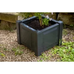 KHW Pflanzkasten Quadratisch Anthrazit -Schwingen Sie Ihre Topfpflanzen. 2749166 4164 5