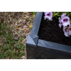 KHW Pflanzkasten Quadratisch Anthrazit -Schwingen Sie Ihre Topfpflanzen. 2749166 4164 8