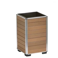 Gartenfreude Pflanzkübel WPC 27 Cm X 27 Cm X 44 Cm Hellbraun