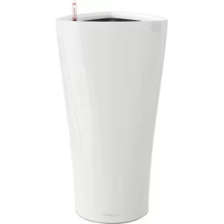 Lechuza Pflanzgefäß Delta Premium Ø 30 Cm X 56 Cm Weiß Hochglanz