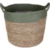 Übertopf Korb Mit Griffen Ø 27 Cm Natur-Grün