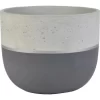 Pflanzgefäß Aus Zement Ø 20 Cm X 17 Cm Anthrazit-Silber