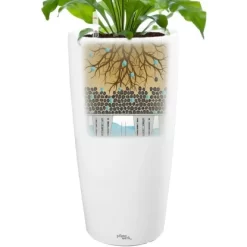 Pflanzwerk® Pflanzkübel Pipe Ø 34 Cm X 58 Cm Shiny Weiß -Schwingen Sie Ihre Topfpflanzen. 4250871645664 11001500 5