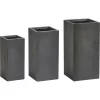 Gartenfreude Pflanzkübel 3er-Set Klein Anthrazit