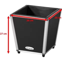 Amare Blumentopf Pur Fiberglas Design 26 Cm X 26 Cm X 27 Cm Schwarz -Schwingen Sie Ihre Topfpflanzen. 4251083908080 4655 6
