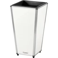 Amare Blumentopf Pur Fiberglas Design 28 Cm X 28 Cm X 51 Cm Weiß