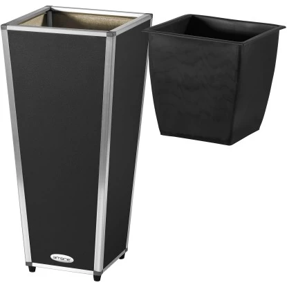 Amare Blumentopf Pur Fiberglas Design 28 Cm X 28 Cm X 61 Cm Schwarz 3 Amare Blumentopf Pur Fiberglas Design 28 Cm X 28 Cm X 61 Cm Schwarz – Bild 3