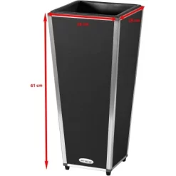 Amare Blumentopf Pur Fiberglas Design 28 Cm X 28 Cm X 61 Cm Schwarz 13 Amare Blumentopf Pur Fiberglas Design 28 Cm X 28 Cm X 61 Cm Schwarz -Schwingen Sie Ihre Topfpflanzen. 4251083908202 4655 6