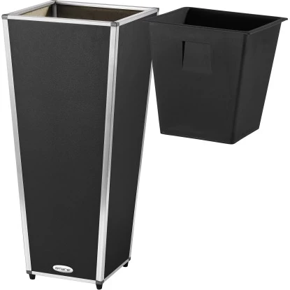 Amare Blumentopf Pur Fiberglas Design 33 Cm X 33 Cm X 76 Cm Schwarz 3 Amare Blumentopf Pur Fiberglas Design 33 Cm X 33 Cm X 76 Cm Schwarz – Bild 3