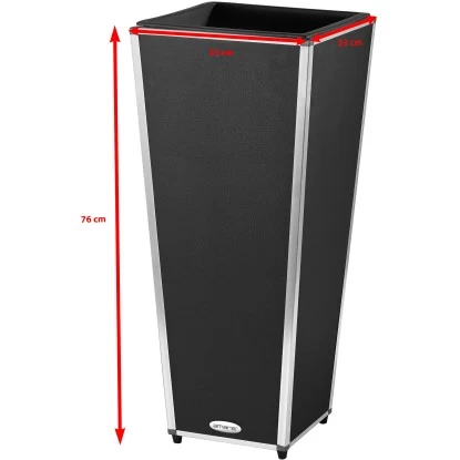 Amare Blumentopf Pur Fiberglas Design 33 Cm X 33 Cm X 76 Cm Schwarz 6 Amare Blumentopf Pur Fiberglas Design 33 Cm X 33 Cm X 76 Cm Schwarz – Bild 6