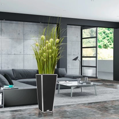 Amare Blumentopf Pur Fiberglas Design 33 Cm X 33 Cm X 76 Cm Schwarz 7 Amare Blumentopf Pur Fiberglas Design 33 Cm X 33 Cm X 76 Cm Schwarz – Bild 7