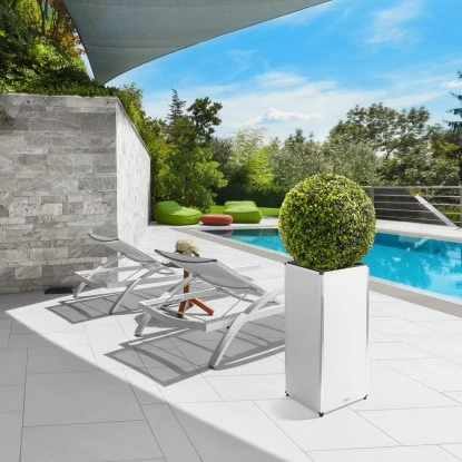 Amare Blumentopf Pur Fiberglas Design 33 Cm X 33 Cm X 76 Cm Weiß 9 Amare Blumentopf Pur Fiberglas Design 33 Cm X 33 Cm X 76 Cm Weiß – Bild 9