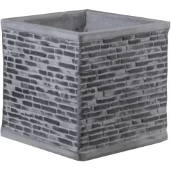 Pflanztopf Klinkeroptik 38 Cm X 38 Cm Grau
