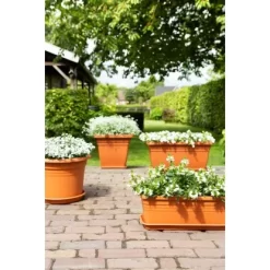 Florus Pflanzentopf Mediterran Quadro 45 Cm Terracotta -Schwingen Sie Ihre Topfpflanzen. 5220017 4667 3