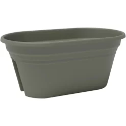 Florus Geländertopf Mediterran 2-fach 50 Cm X 30 Cm X 22,5 Cm Olivengrün -Schwingen Sie Ihre Topfpflanzen. 5952577 1