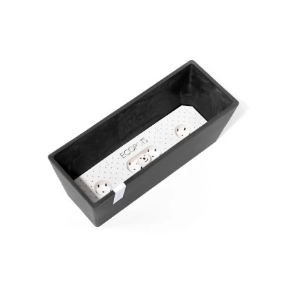 Ecopots Pflanztopf Bruges Dunkelgrau 45 Cm X 17 Cm 3 Ecopots Pflanztopf Bruges Dunkelgrau 45 Cm X 17 Cm – Bild 3