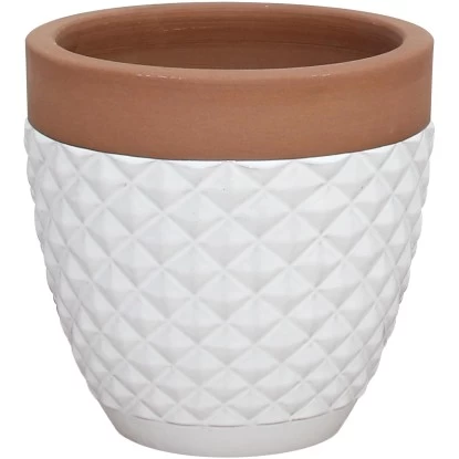 Keramik Übertopf Diamond Rund Creme 24 Cm X 24 Cm X 23 Cm 1 Keramik Übertopf Diamond Rund Creme 24 Cm X 24 Cm X 23 Cm